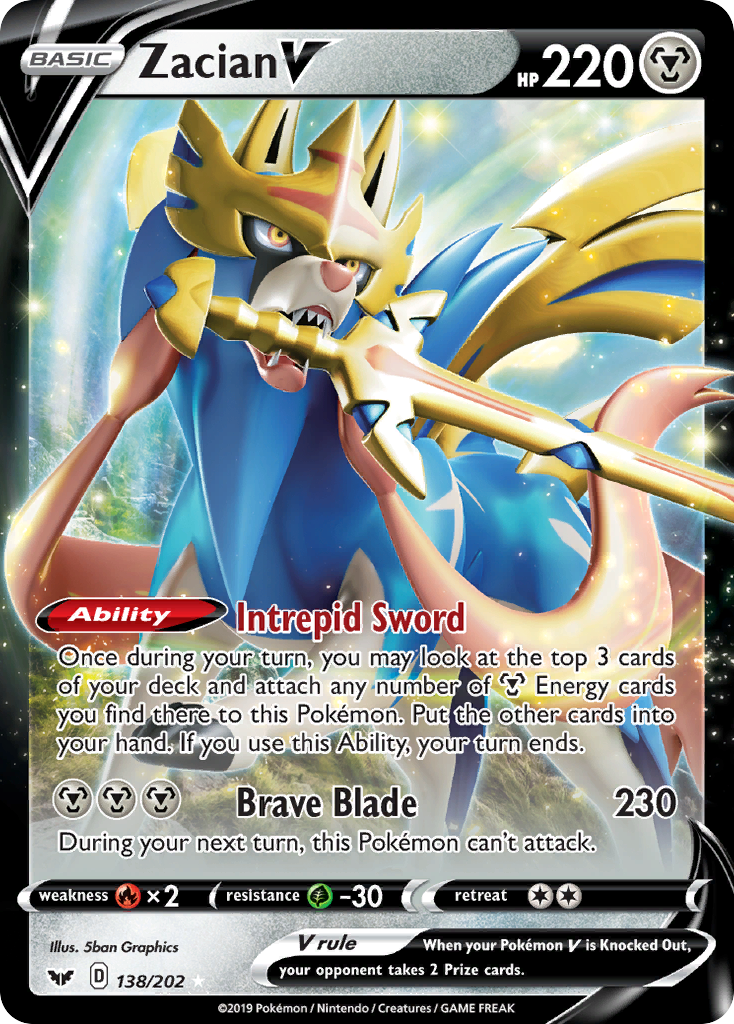 Sword & Shield Zacian V #138/202